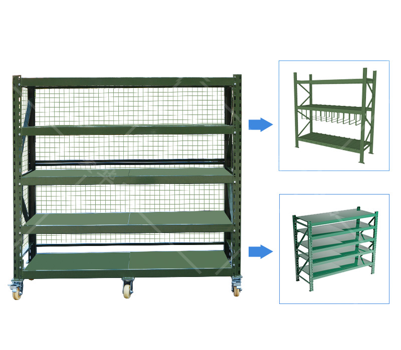 军绿色仓库货架定制