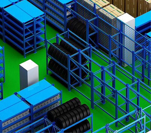 汽配店轮胎货架