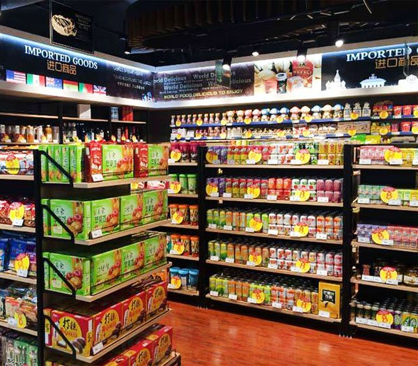 成都超市货架进口食品货架案例